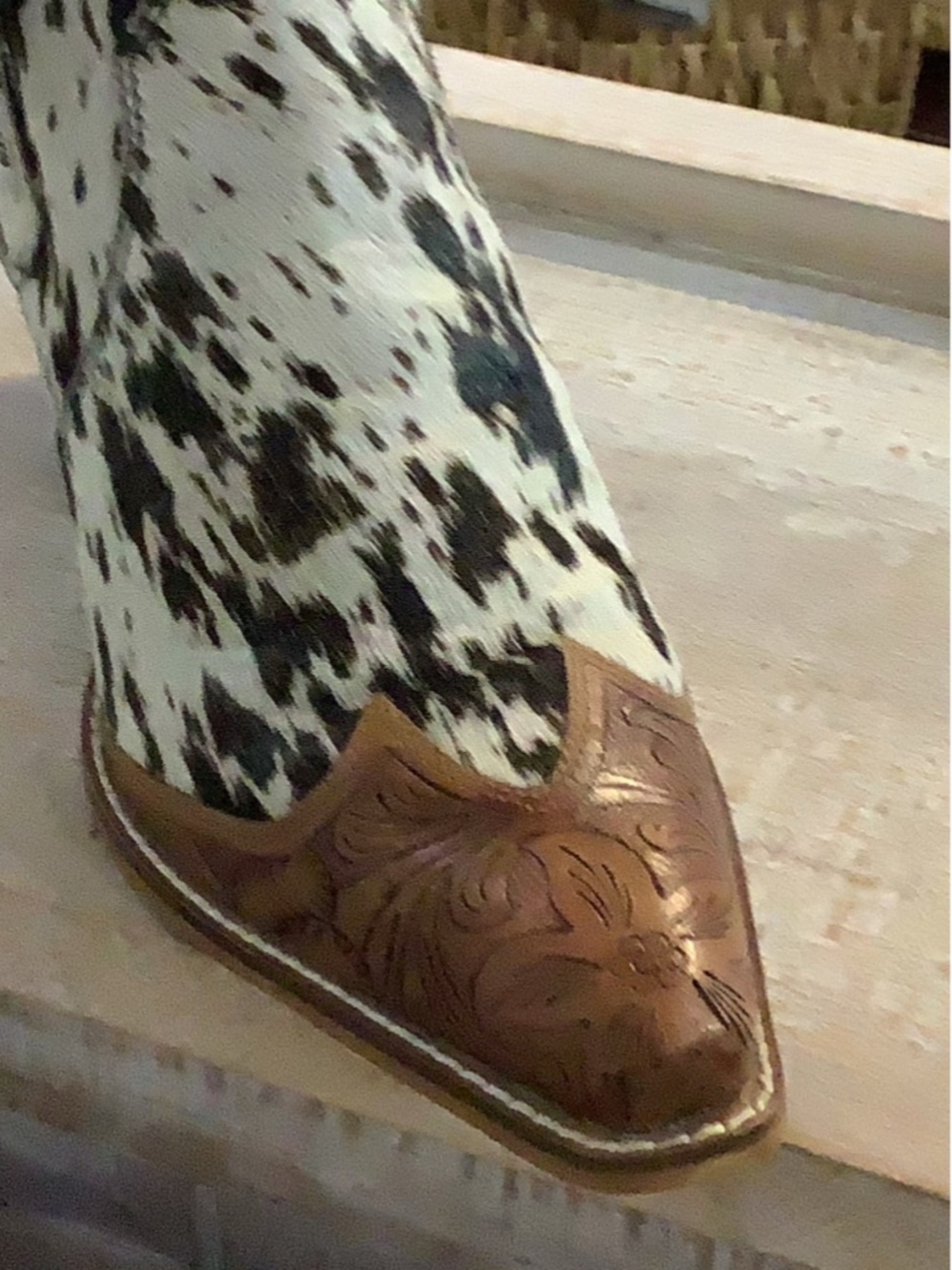 Western cowhide boot - Picture 5 of 9